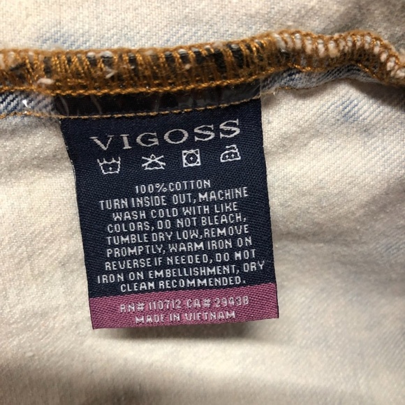 💙💖💛 Rare Vigoss Tie Dye Denim Jean Short Jacket, M, NWT - Picture 7 of 7